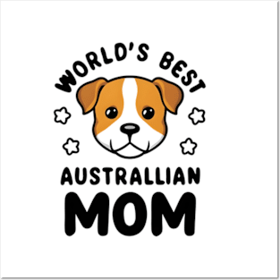 Mini Australian Shepherd Gifts World's Best Aussie Mom Posters and Art